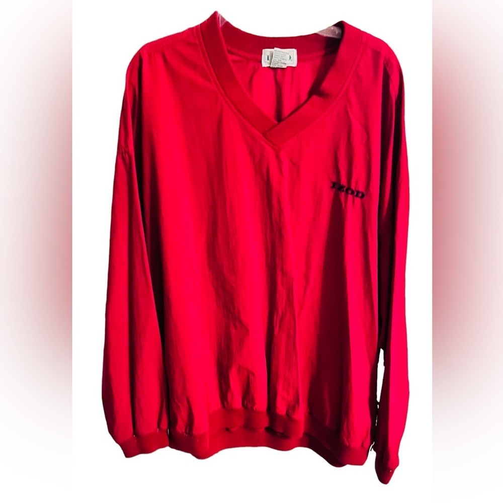 Izod Windbreaker Red Pullover Size‎ XL